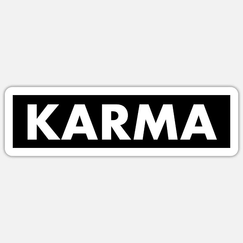 Karma - Sticker taille S (10 x 10 cm) - blanc mat
