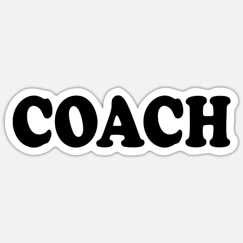 Coach - Sticker taille S (10 x 10 cm) - blanc mat