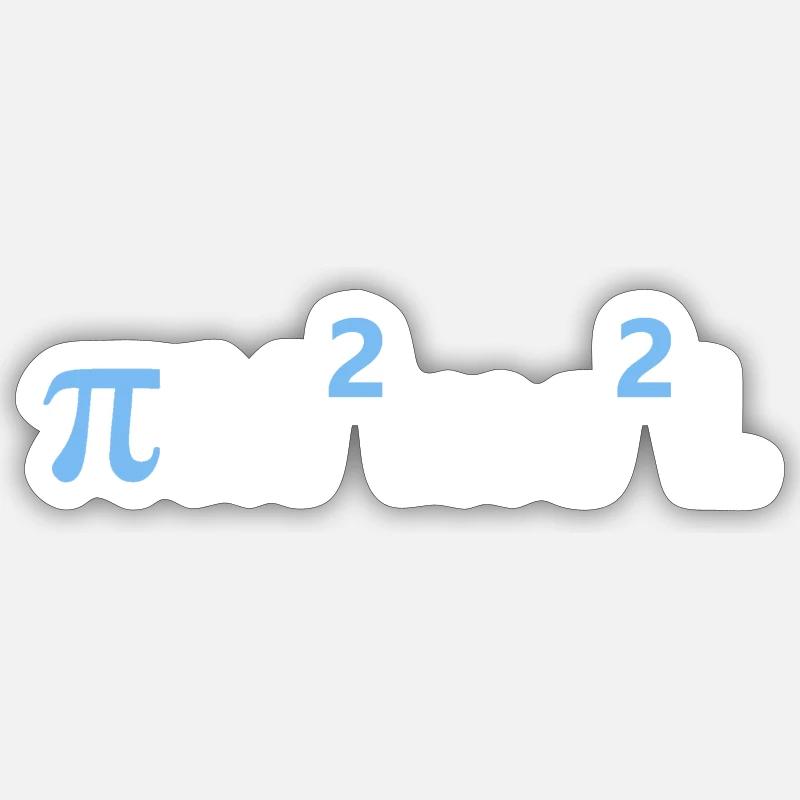 Mathematischer Pimmel blau - Sticker Größe S (10 x 10 cm) - Mattweiß