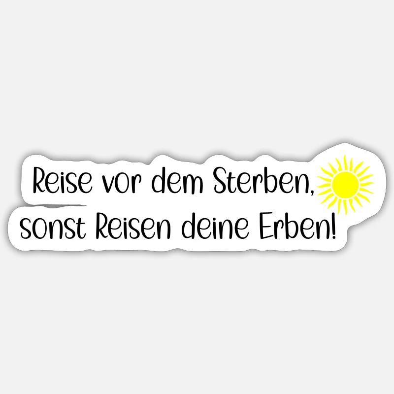 Voyage avant de mourir - Sticker taille S (10 x 10 cm) - blanc mat