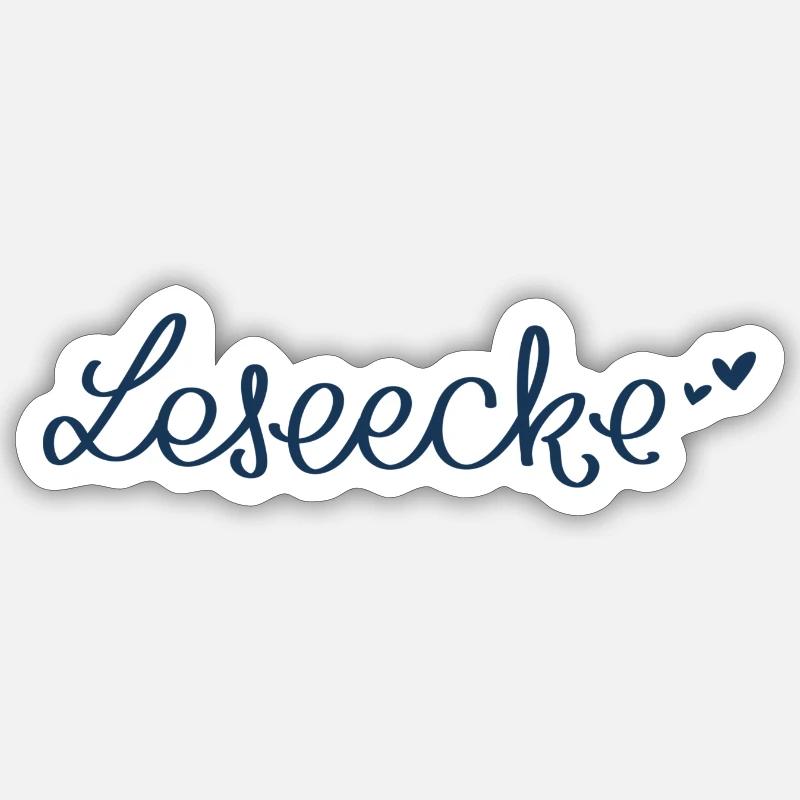 Reading - Sticker size S (10 x 10 cm) - white matte