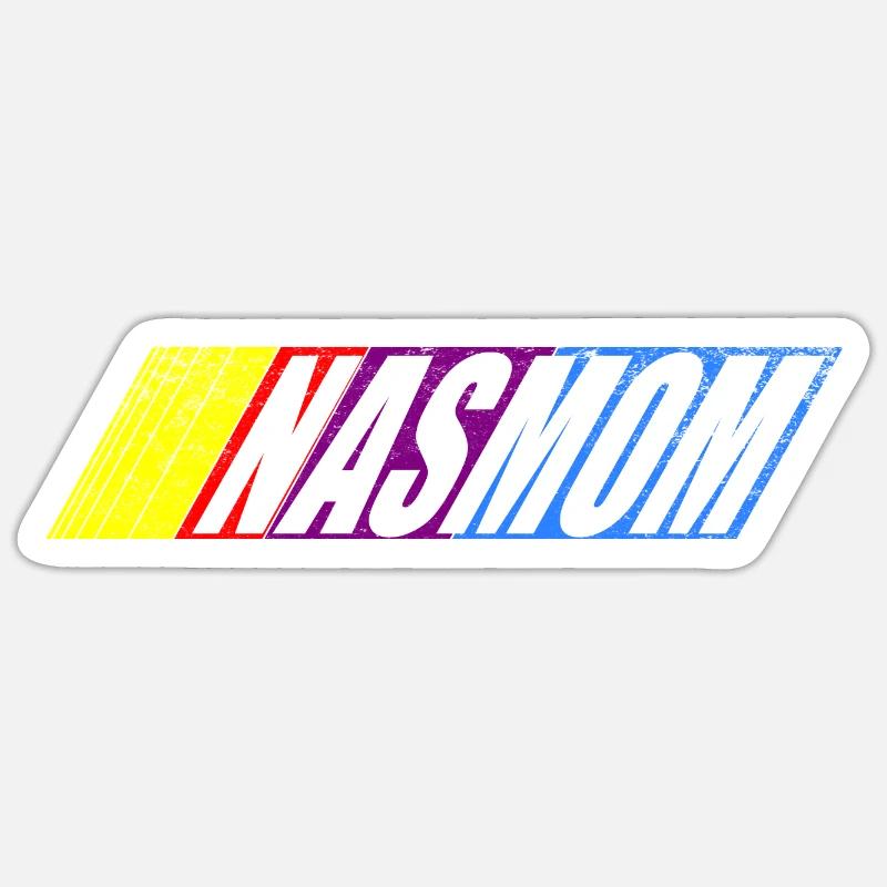NASMOM - Sticker Größe S (10 x 10 cm) - Mattweiß