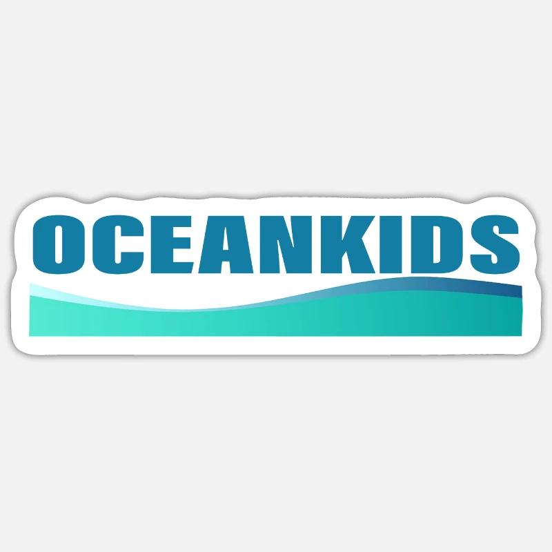 OCEANKIDS - Sticker size S (10 x 10 cm) - white matte