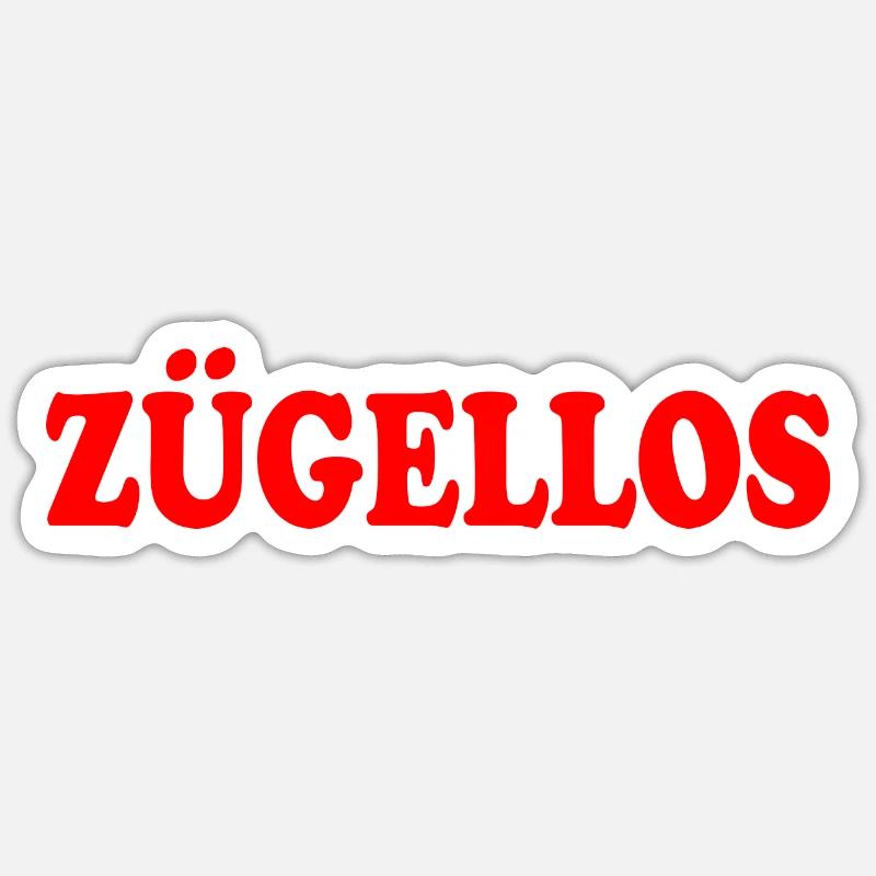 unrestrained - Sticker size S (10 x 10 cm) - white matte