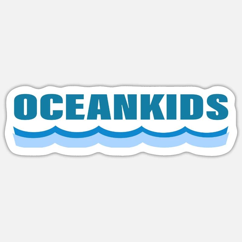 OCEANKIDS - Sticker Größe S (10 x 10 cm) - Mattweiß