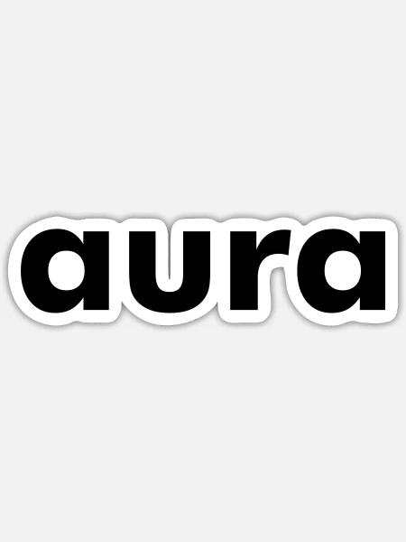aura - Sticker Größe S (10 x 10 cm) - Mattweiß