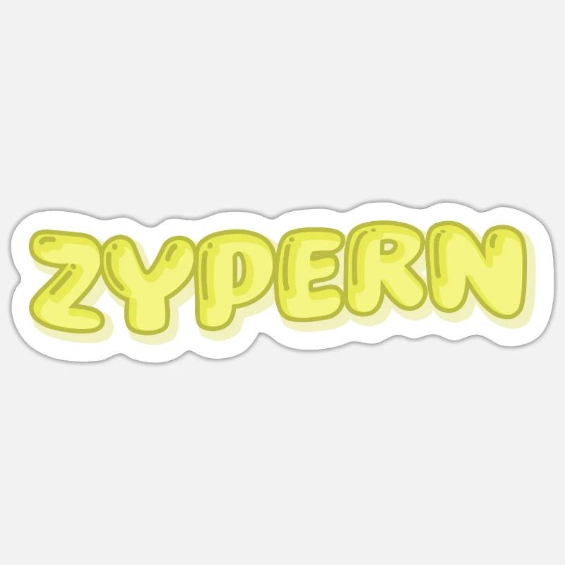 Urlaub Zypern Sticker Größe S (10 x 10 cm)