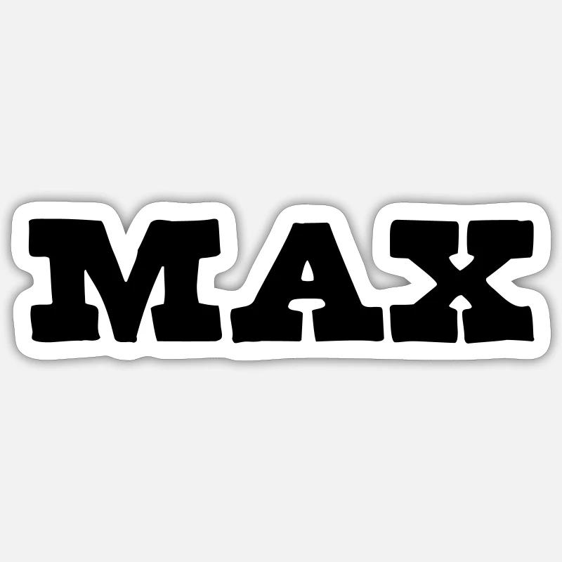 Max First Name Gift Sticker size S (10 x 10 cm)
