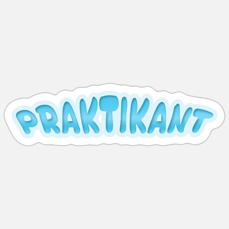 Intern as intern - Sticker size S (10 x 10 cm) - white matte