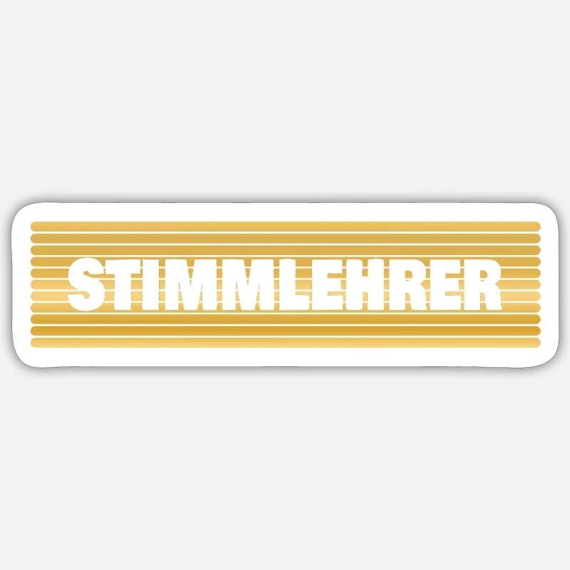 Beruf Stimmlehrer - Sticker Größe S (10 x 10 cm) - Mattweiß