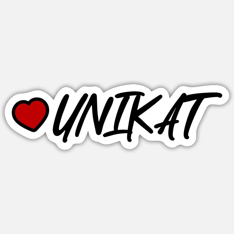Cœur unique - Sticker taille S (10 x 10 cm) - blanc mat