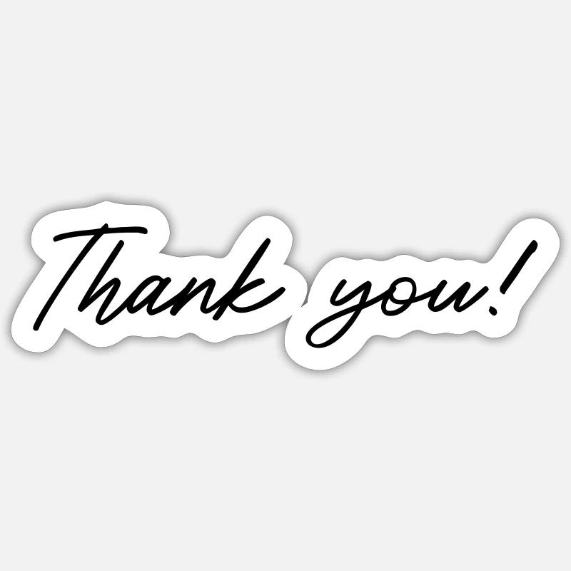 Merci - Sticker taille S (10 x 10 cm) - blanc mat