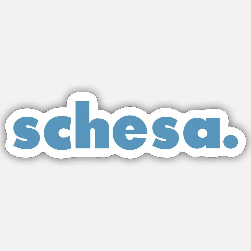 Schesa. - Sticker size S (10 x 10 cm) - white matte