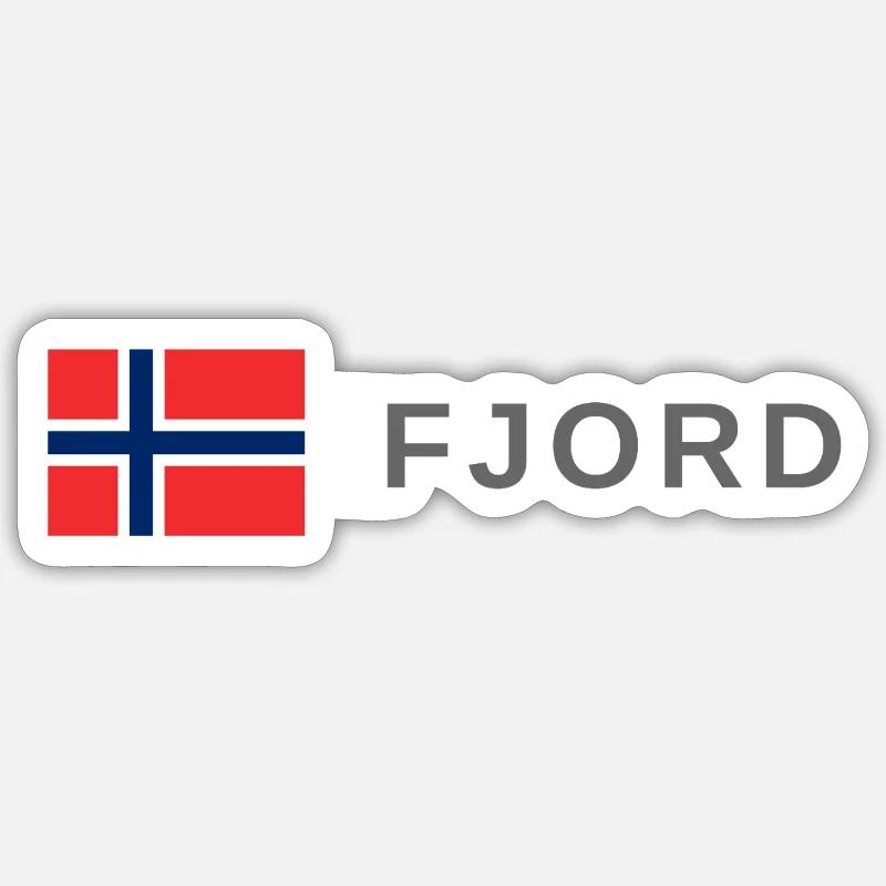 Fjord Norway - Sticker size S (10 x 10 cm) - white matte