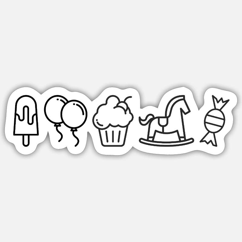 Candy Carousel Whimsy - Sticker size S (10 x 10 cm) - white matte