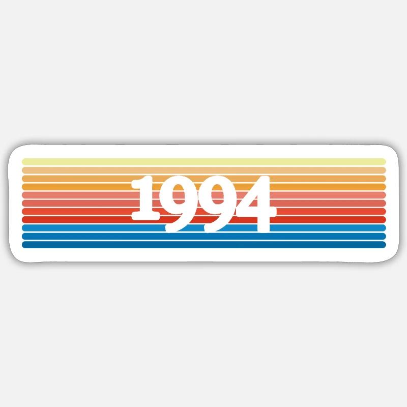 Année 1994 - Sticker taille S (10 x 10 cm) - blanc mat