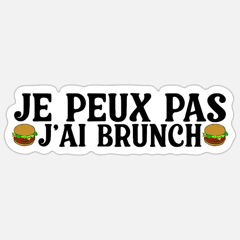 Ich kann nicht brunchen - Sticker Größe S (10 x 10 cm) - Mattweiß