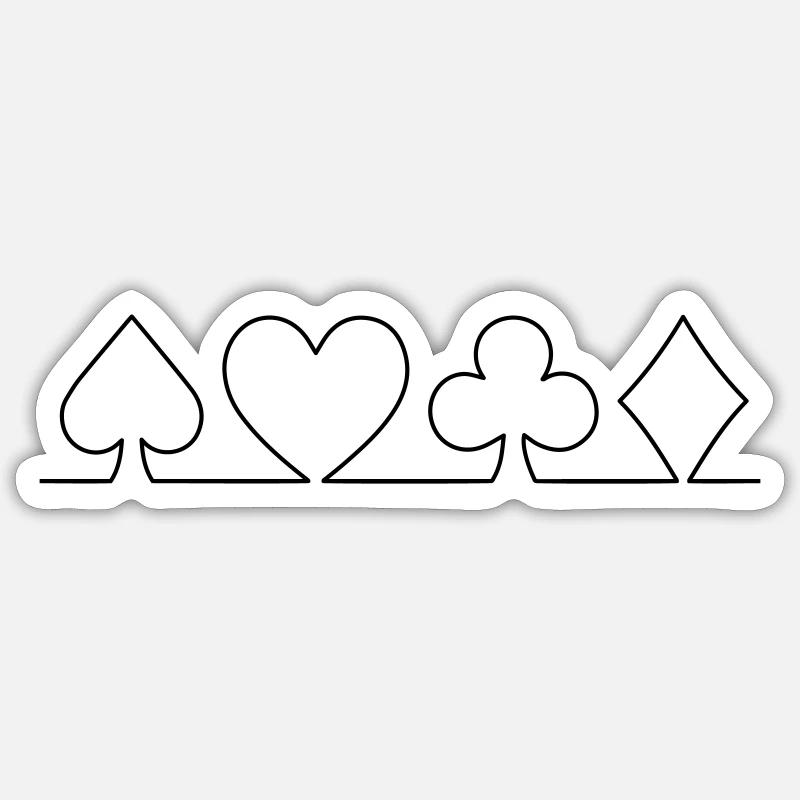 Minimalistisches Karten-Design | einfarbig Sticker Größe S (10 x 10 cm)