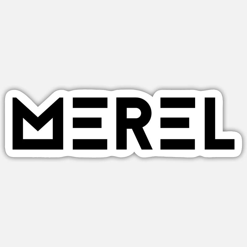 Vorname Merel - Sticker Größe S (10 x 10 cm) - Mattweiß