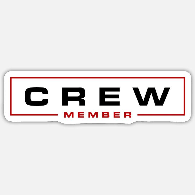 Crew Mitglied - Sticker Größe S (10 x 10 cm) - Mattweiß