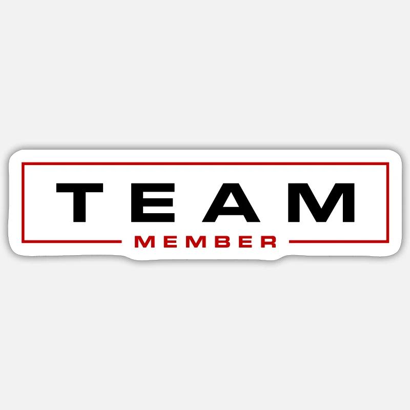 Team Mitglied - Sticker Größe S (10 x 10 cm) - Mattweiß