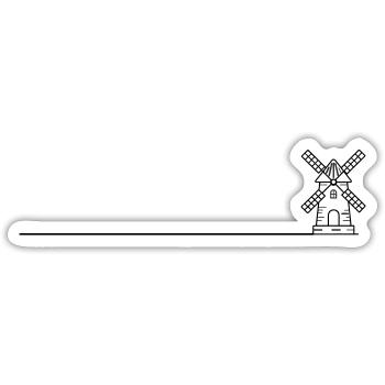Windmill Mill Icon - Sticker size S (10 x 10 cm) - white matte - Front