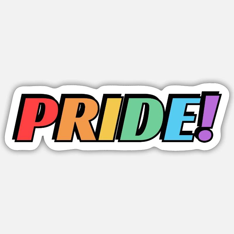 Pride Regenbogen Text Sticker Größe S (10 x 10 cm)