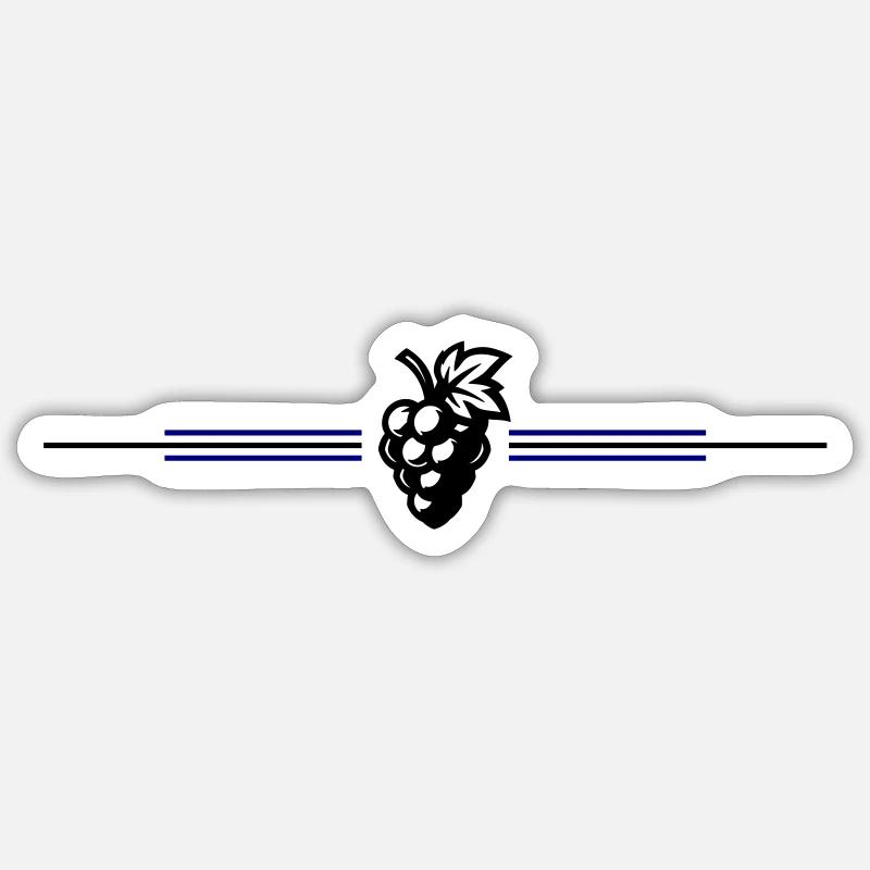 Weintrauben Symbol - Sticker Größe S (10 x 10 cm) - Mattweiß