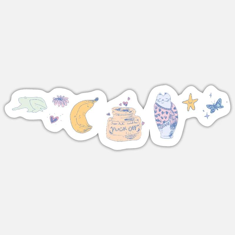 ITEMS - Sticker size S (10 x 10 cm) - white matte