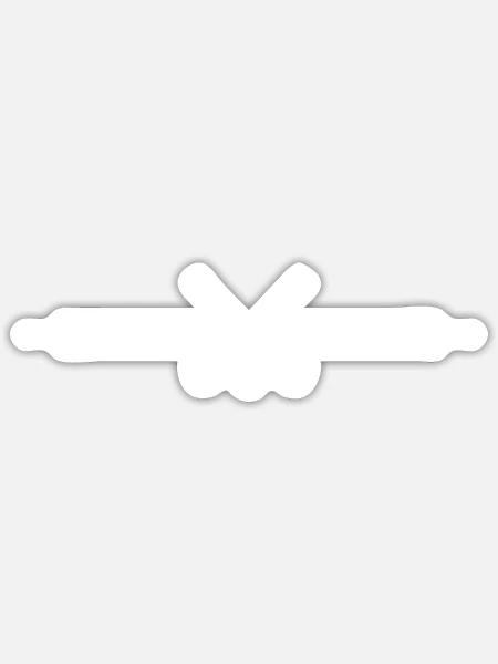 Feldhockey Symbol Linie - Sticker Größe S (10 x 10 cm) - Mattweiß