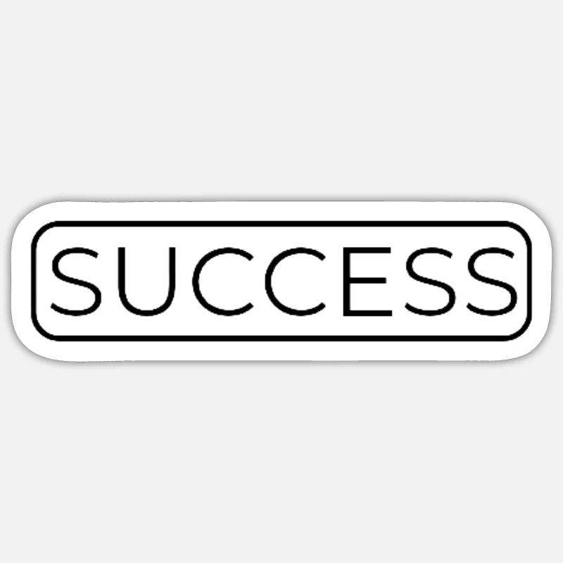 Conception typographique minimaliste à succès Sticker taille S (10 x 10 cm)