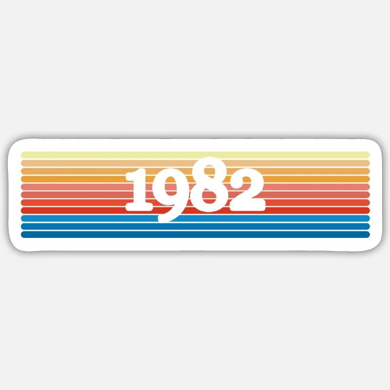 1982 - Sticker size S (10 x 10 cm) - white matte