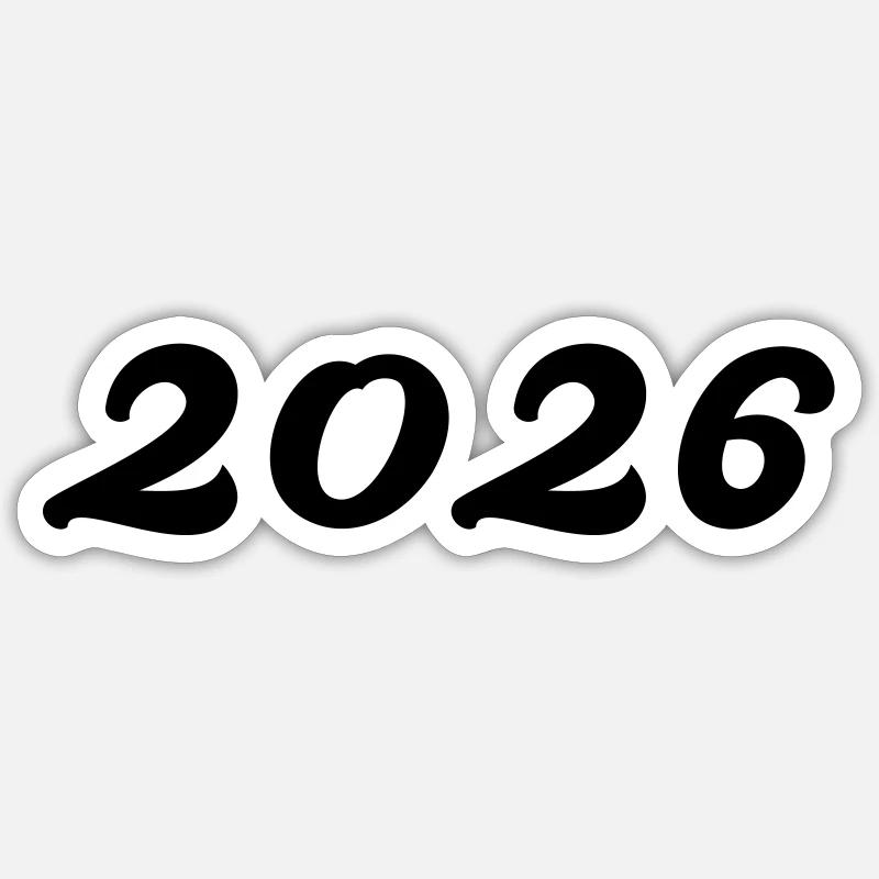 2026 - Sticker Größe S (10 x 10 cm) - Mattweiß