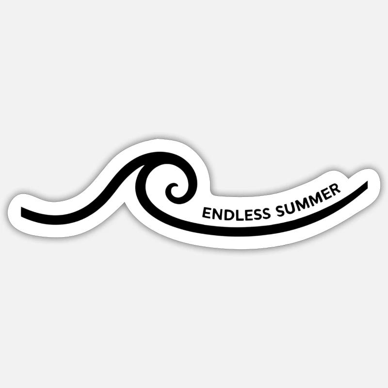 endless summer - Sticker Größe S (10 x 10 cm) - Mattweiß
