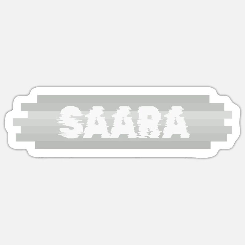 Name Saara - Sticker Größe S (10 x 10 cm) - Mattweiß