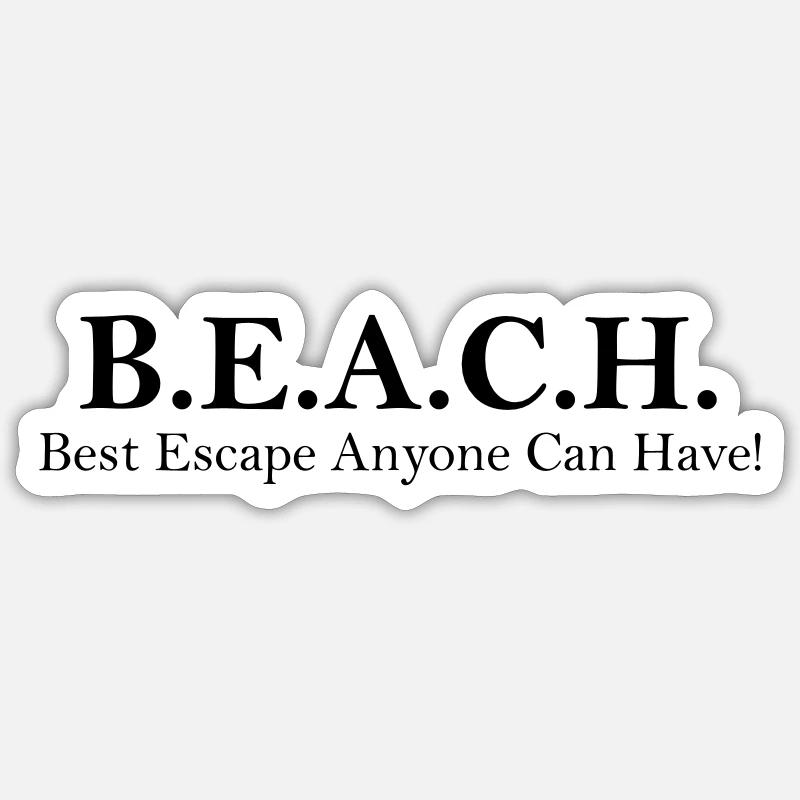 Beach_Escape Sticker size S (10 x 10 cm)