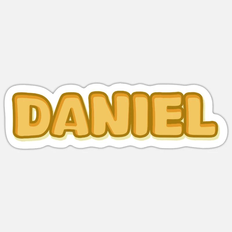 Daniel Daniel - Sticker taille S (10 x 10 cm) - blanc mat