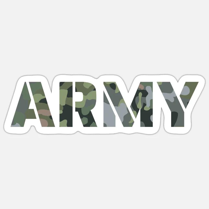 ARMY NL NFP Tarnmuster - Sticker Größe S (10 x 10 cm) - Mattweiß