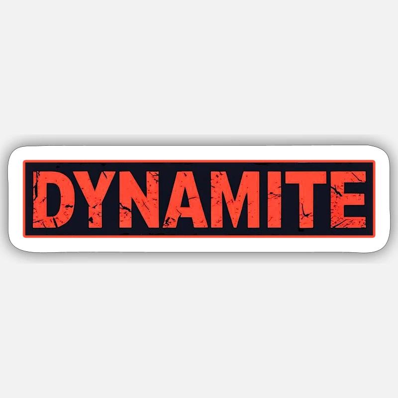Dynamite Red Grunge Poster Sticker size S (10 x 10 cm)