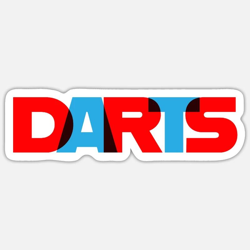 Dart, DARTS_3D_Farben - Sticker taille S (10 x 10 cm) - blanc mat