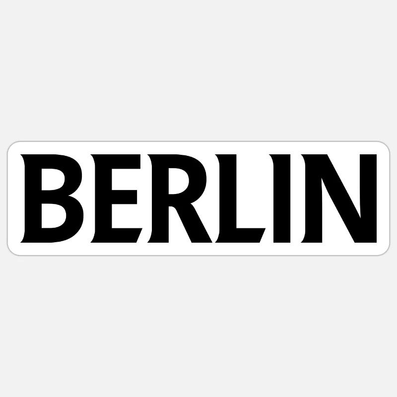 Berlin - Sticker taille S (10 x 10 cm) - blanc mat