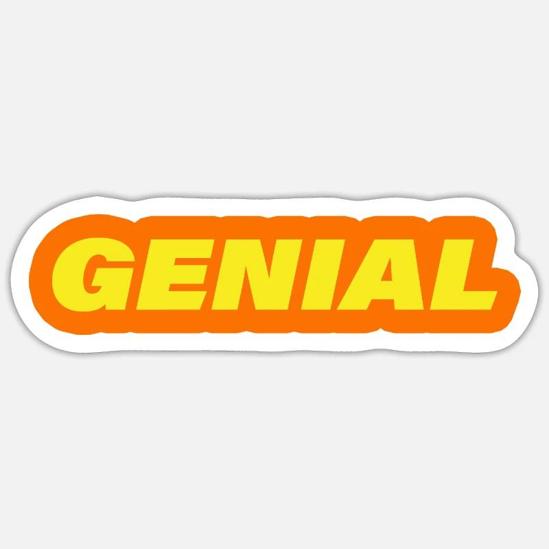ingenious - Sticker size S (10 x 10 cm) - white matte