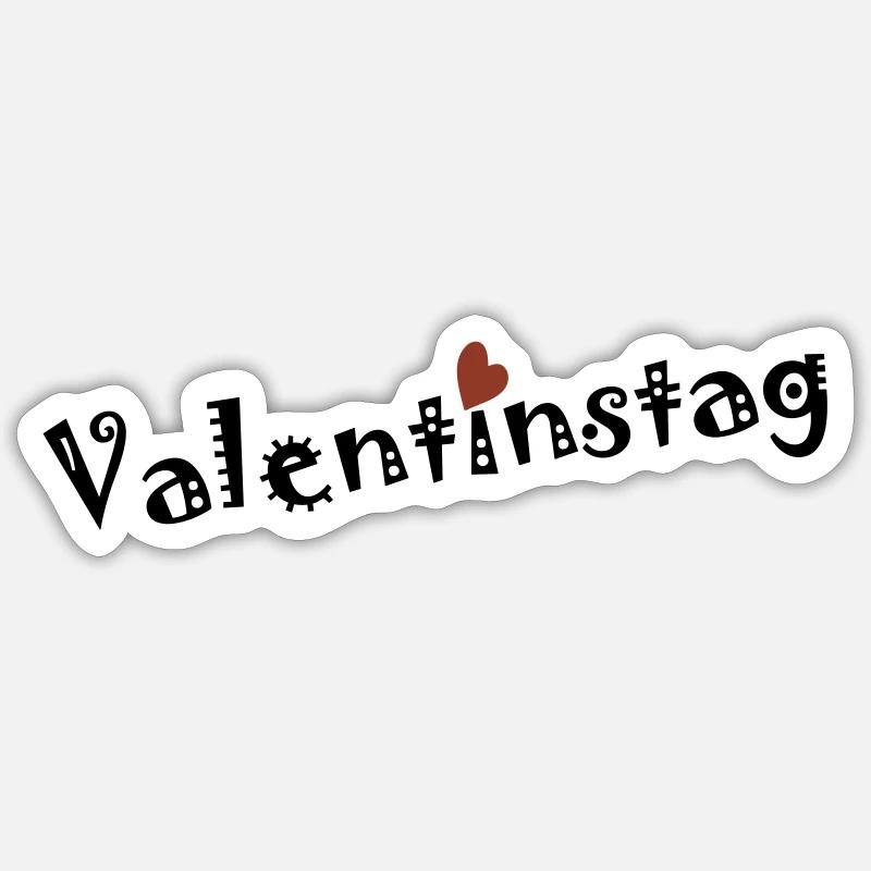 Valentinstag Sticker Größe S (10 x 10 cm)