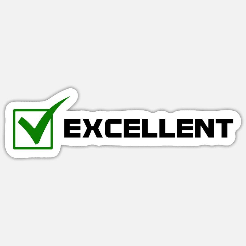 EXCELLENT - Sticker Größe S (10 x 10 cm) - Mattweiß