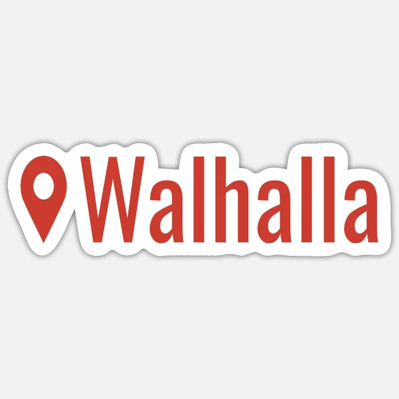 Wikinger Standort Walhalla  Sticker Größe S (10 x 10 cm)