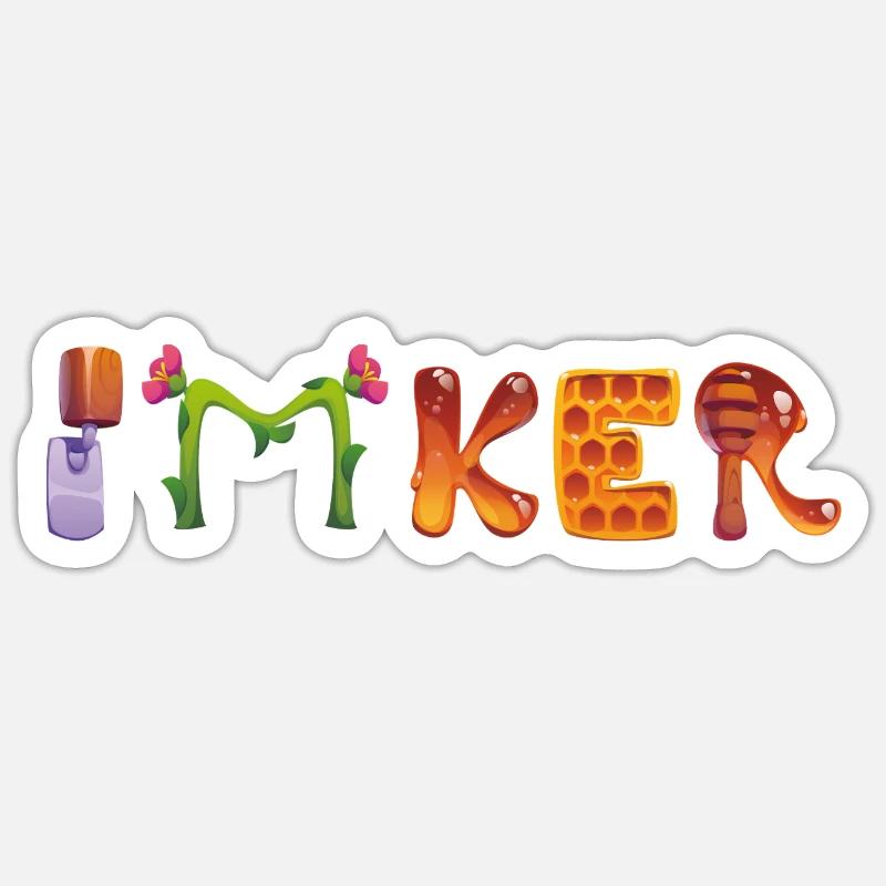 Imker - Sticker Größe S (10 x 10 cm) - Mattweiß