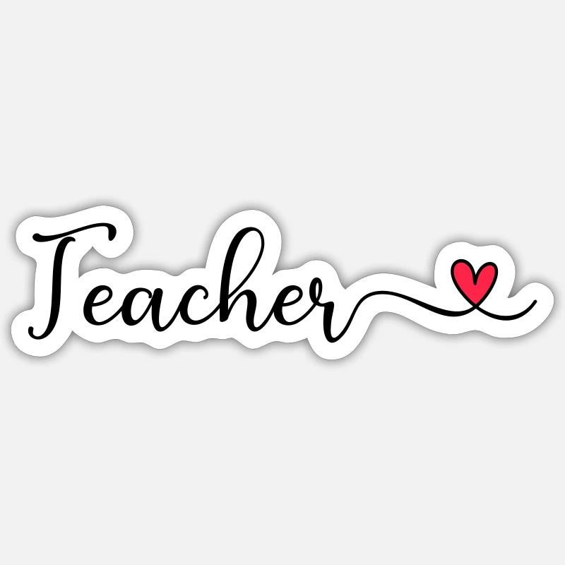Lehrer - Sticker Größe S (10 x 10 cm) - Mattweiß