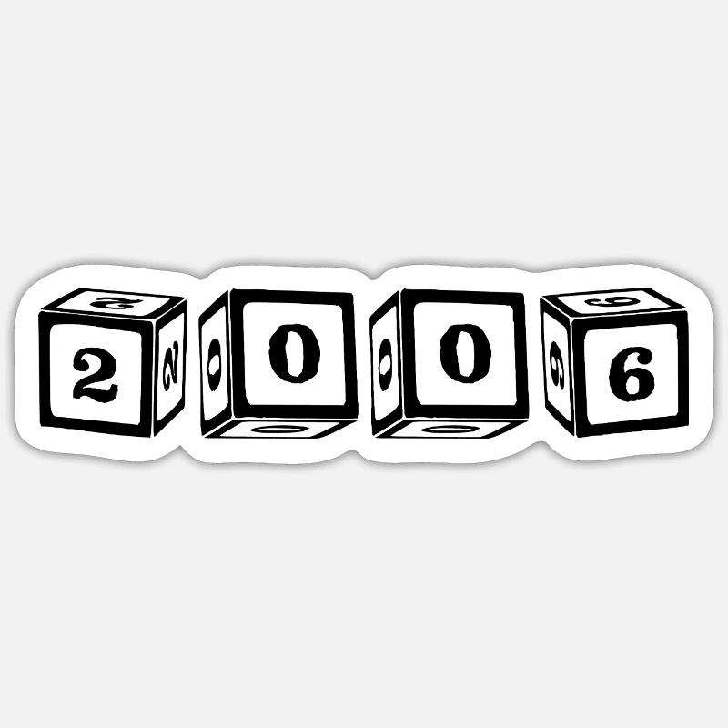Cube 2006 - Sticker taille S (10 x 10 cm) - blanc mat