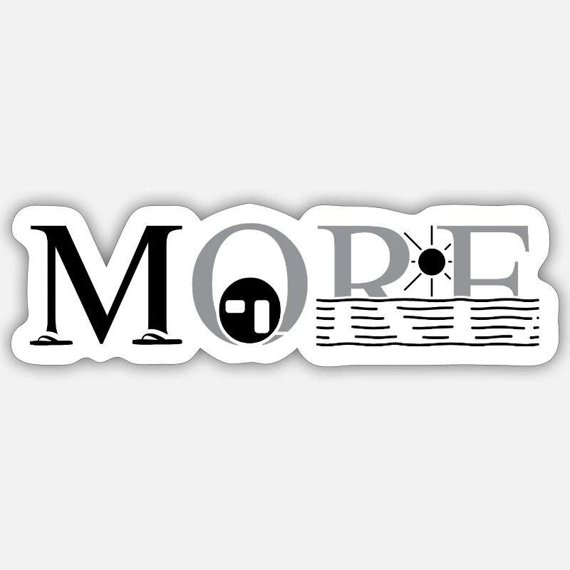 More Camping - Sticker size S (10 x 10 cm) - white matte