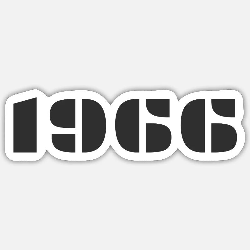1966 - Sticker size S (10 x 10 cm) - white matte